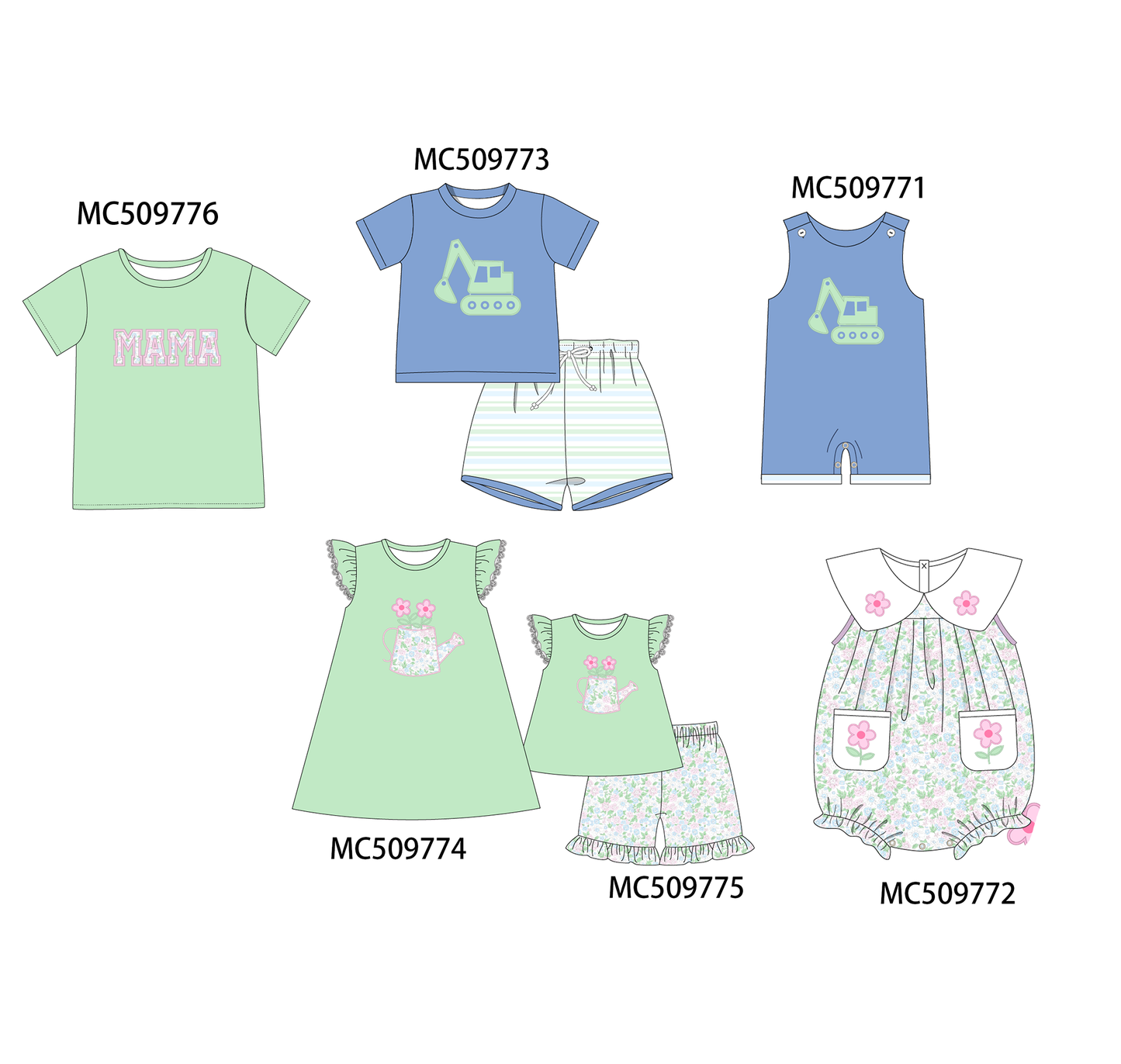 PO68 Floral excavator applique collection ETA MARCH
