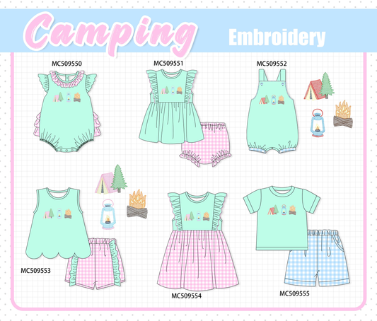PO68 Green camping embroidery collection ETA MARCH