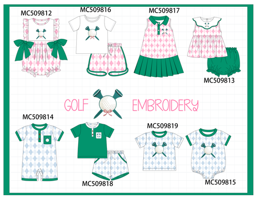 PO68 Green golf embroidery collection ETA MARCH