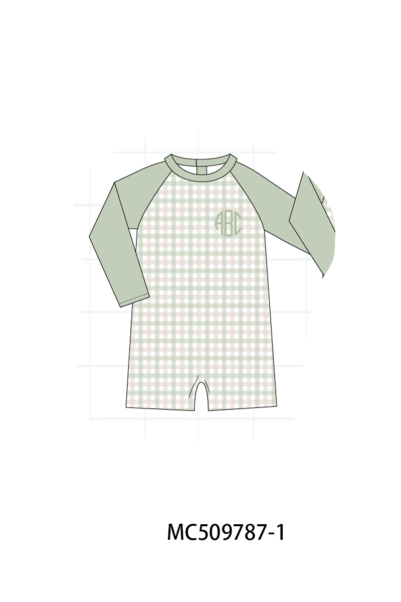 PO68 Sage floral monogram embroidery ruffle collection ETA MARCH