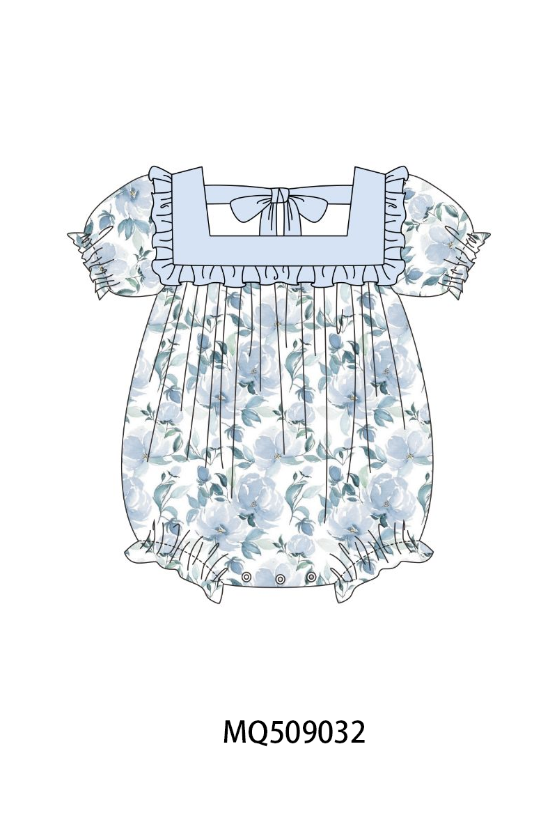 PO67 Blue floral print plaid collection ETA MARCH