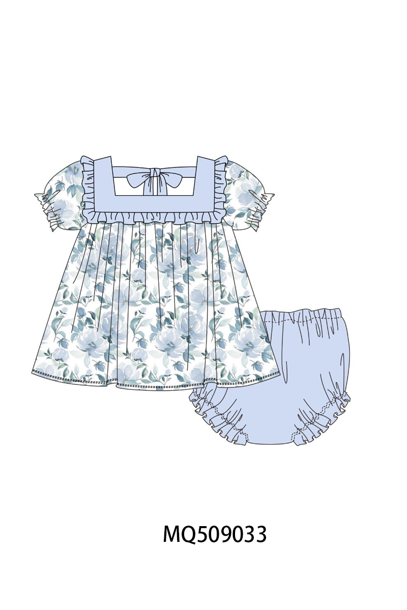 PO67 Blue floral print plaid collection ETA MARCH