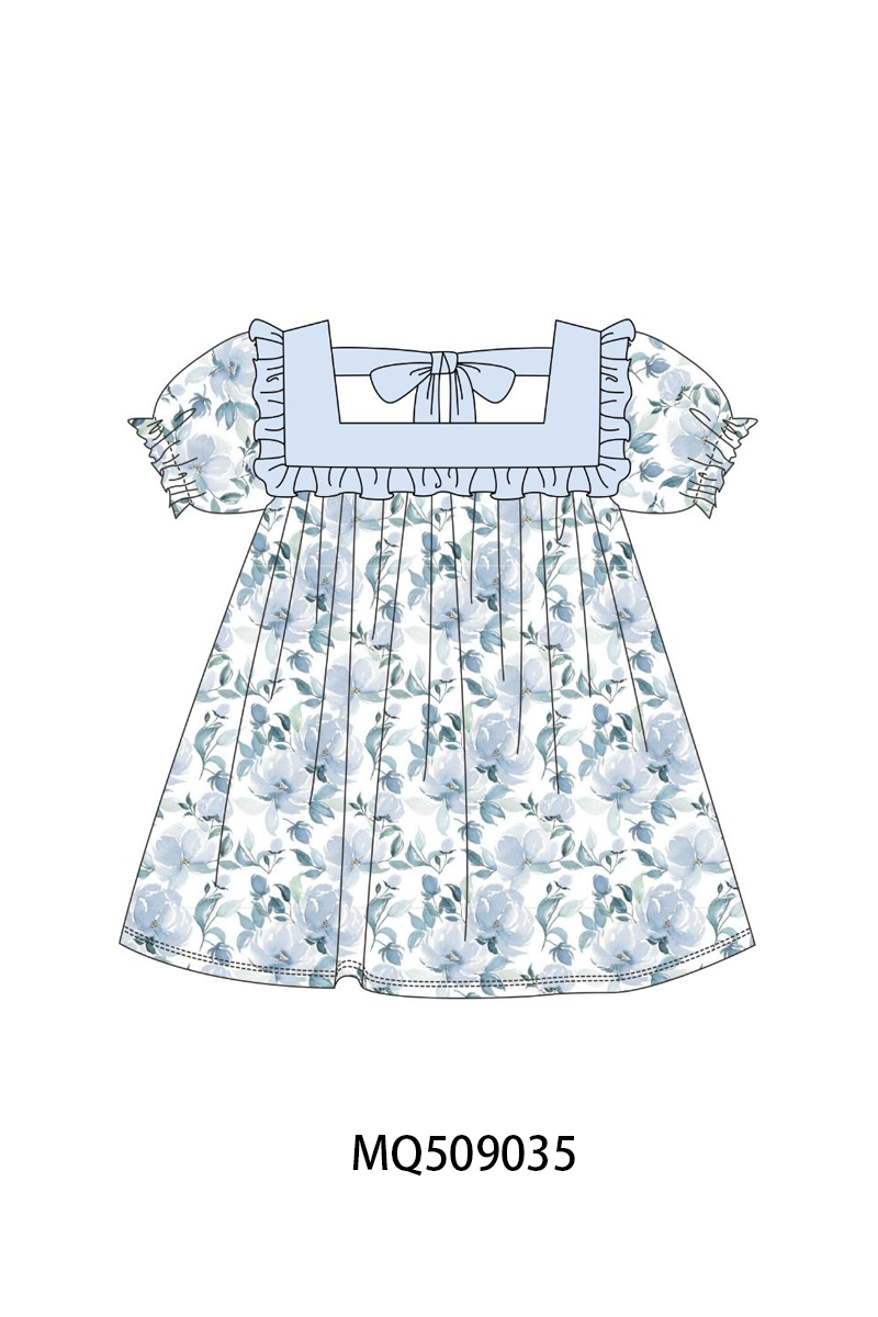 PO67 Blue floral print plaid collection ETA MARCH