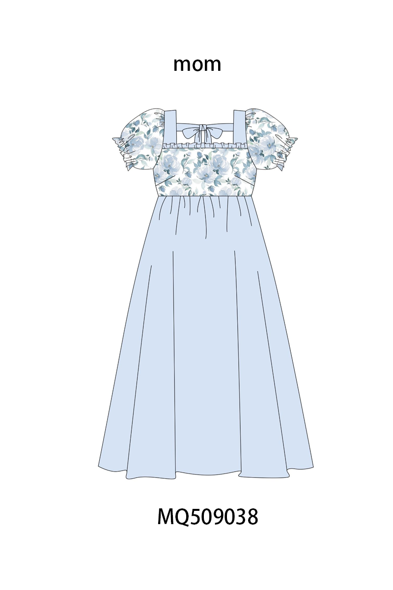 PO67 Blue floral print plaid collection ETA MARCH