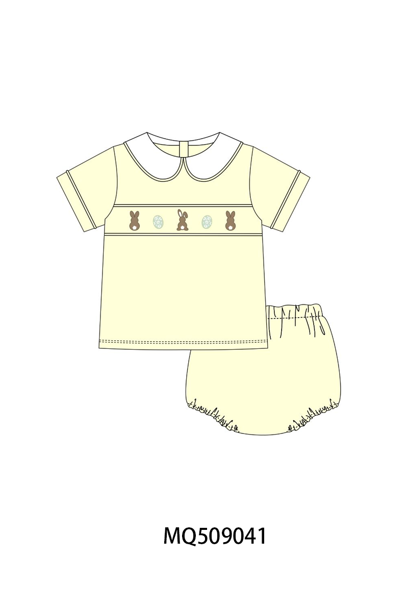 PO67 Mustard easter bunny embroidery collection ETA MARCH