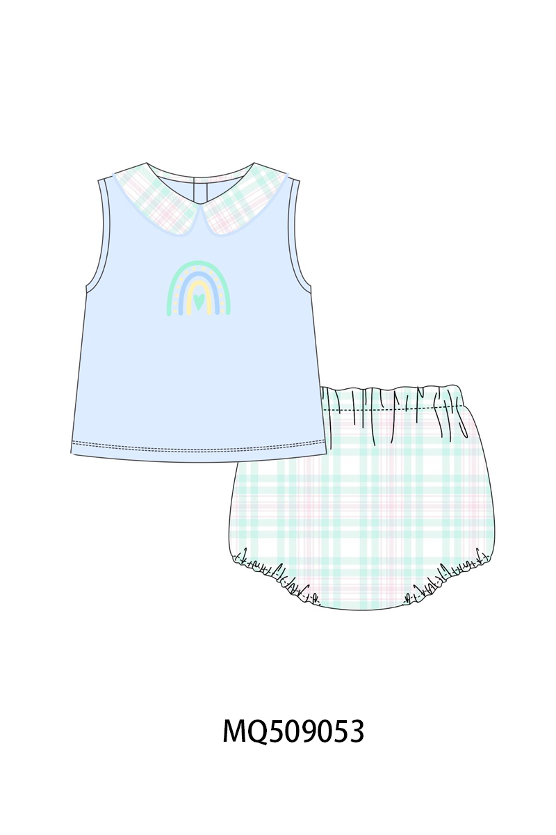 PO67 Mint bow rainbow embroidery plaid collection ETA MARCH