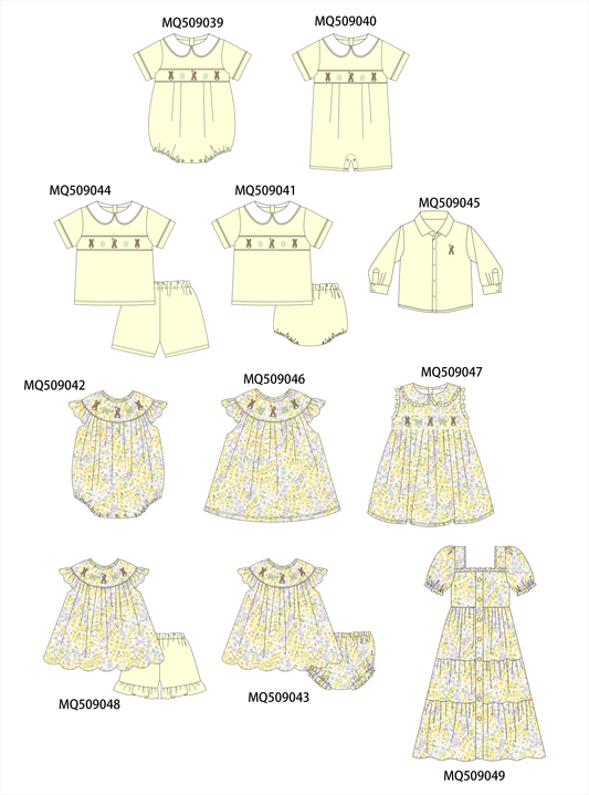 PO67 Mustard easter bunny embroidery collection ETA MARCH