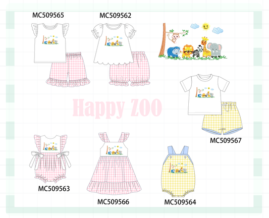 PO68 Pink zoo embroidery gingham collection ETA MARCH