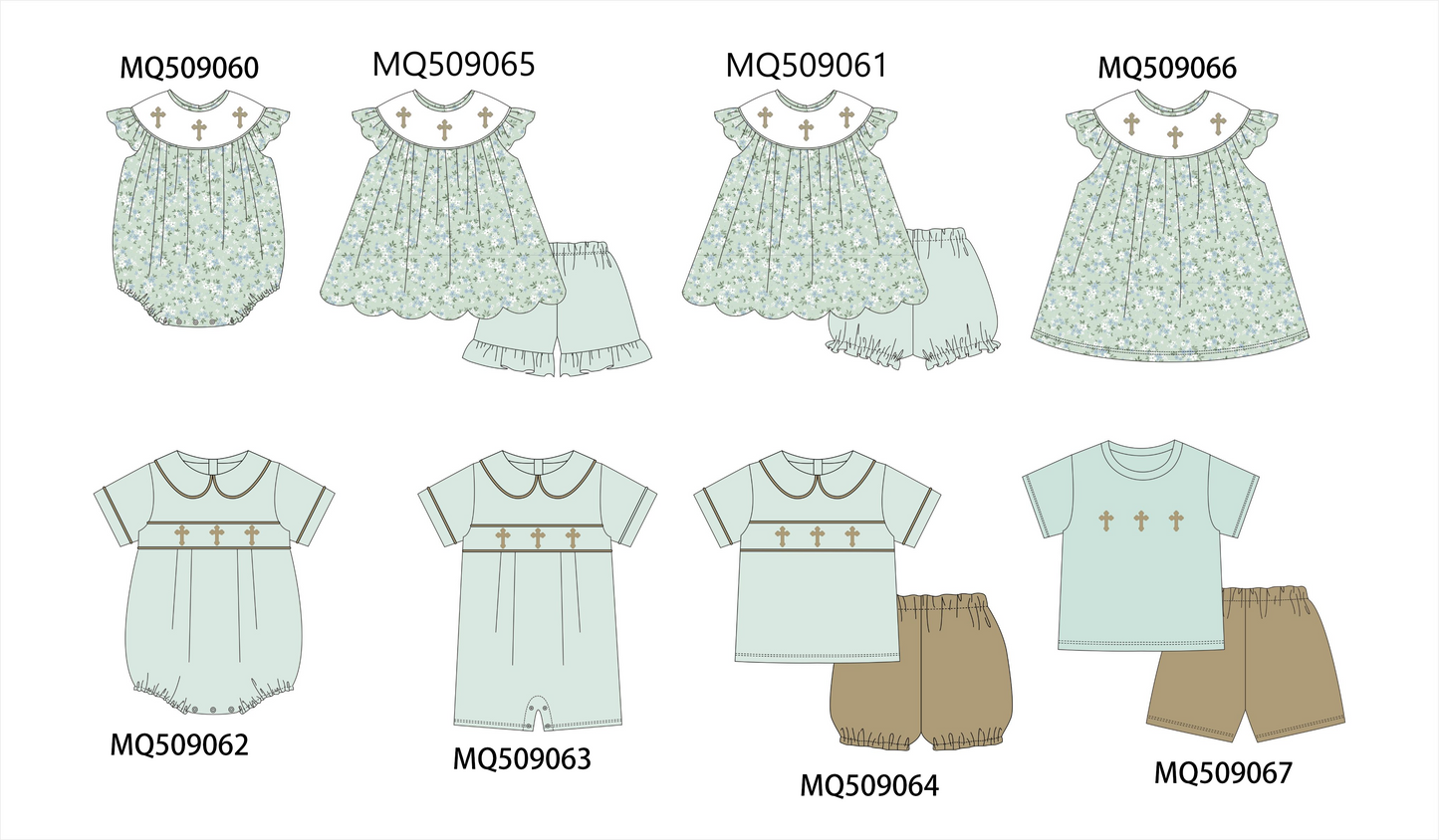 PO67 Sage easter cross embroidery collection ETA MARCH